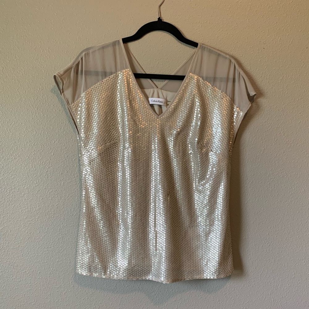 Calvin Klein Sequin Top